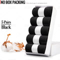 5/10 Pairs Men'S Cotton Blend Socks Black Business Men Socks Soft Breathable Summer Winter for Male Socks plus Size (6.5-14)