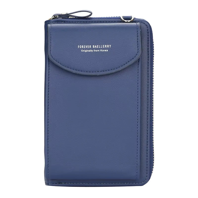 Elegance On-the-Go – Luxe PU Leather Crossbody Shoulder Bag with Phone & Card Organizer
