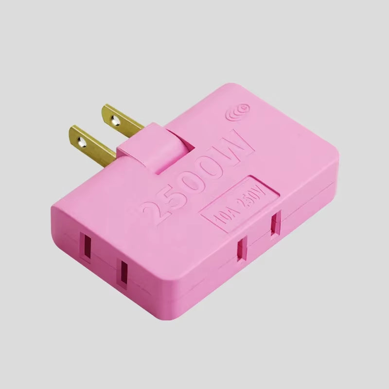3-Port Rotatable US Plug Adapter – Compact Power, Anywhere You Go